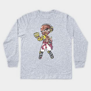 DOOM FIST CHIBI Kids Long Sleeve T-Shirt